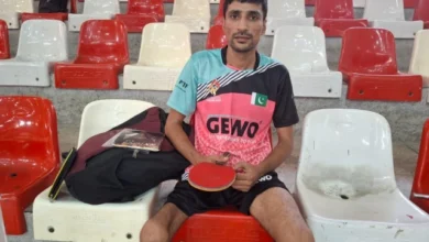 پولیو سے متاثرہ ٹیبل ٹینس اسٹار آخر کار ایشین گیمز کی پرواز میں سوار ہو گیا۔ پولیو سے متاثرہ ٹیبل ٹینس اسٹار آخر کار ایشین گیمز کی پرواز میں سوار ہو گیا۔