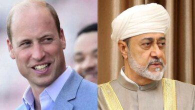 شہزادہ ولیم عمان کے سلطان کے ساتھ گفتگو کا اشتراک کر رہے ہیں۔