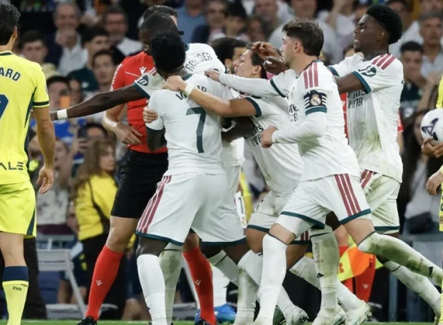 ریال میڈرڈ کی برتری Villarreal، Vinicius کو روانہ کر دیا۔