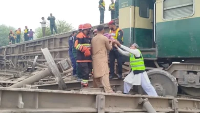 ملتان کے قریب رحمان بابا ایکسپریس پٹری سے اتر گئی، 5 افراد جاں بحق، 30 سے زائد زخمی ملتان کے قریب رحمان بابا ایکسپریس پٹری سے اتر گئی، 5 افراد جاں بحق، 30 سے زائد زخمی